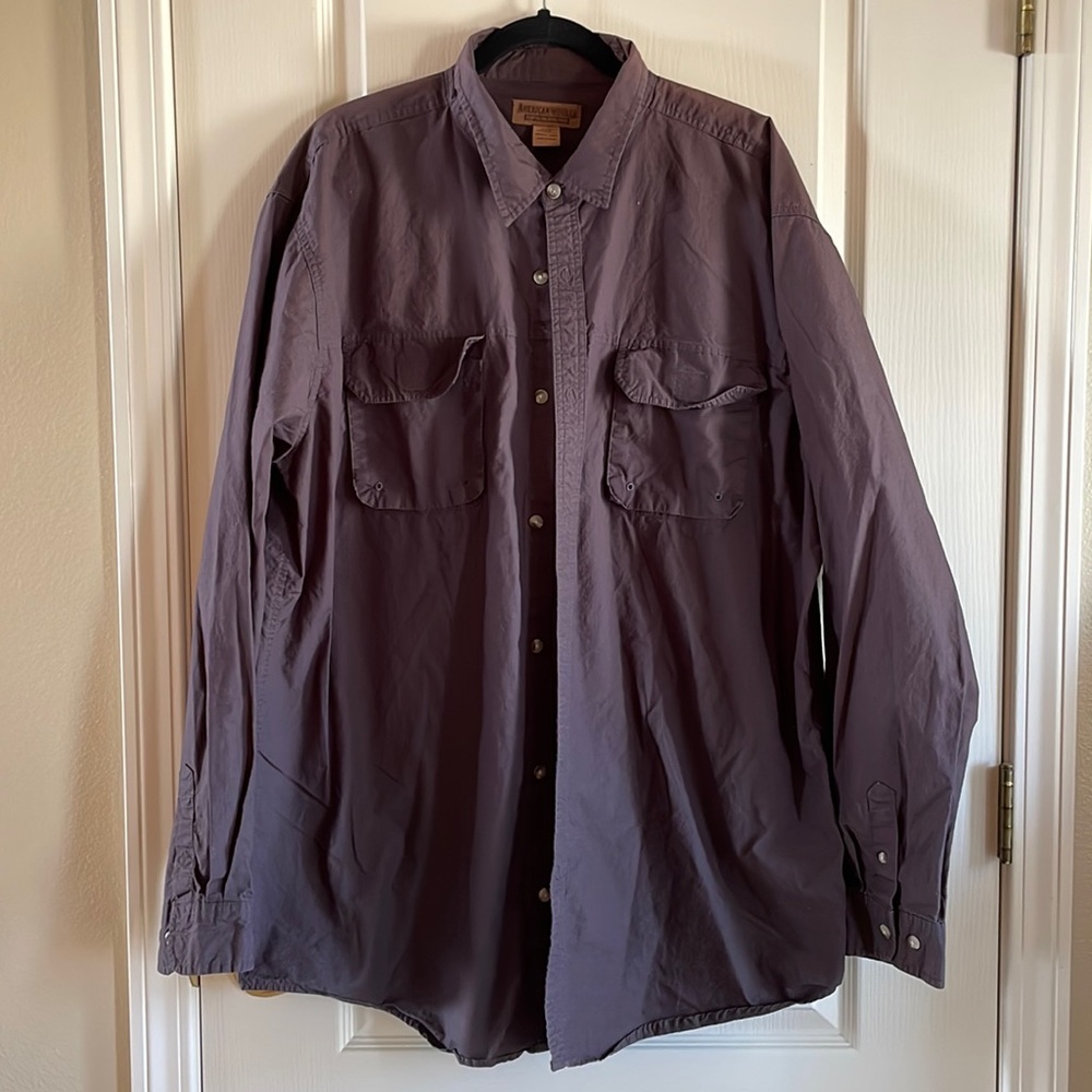 American Worker men’s long sleeve button down